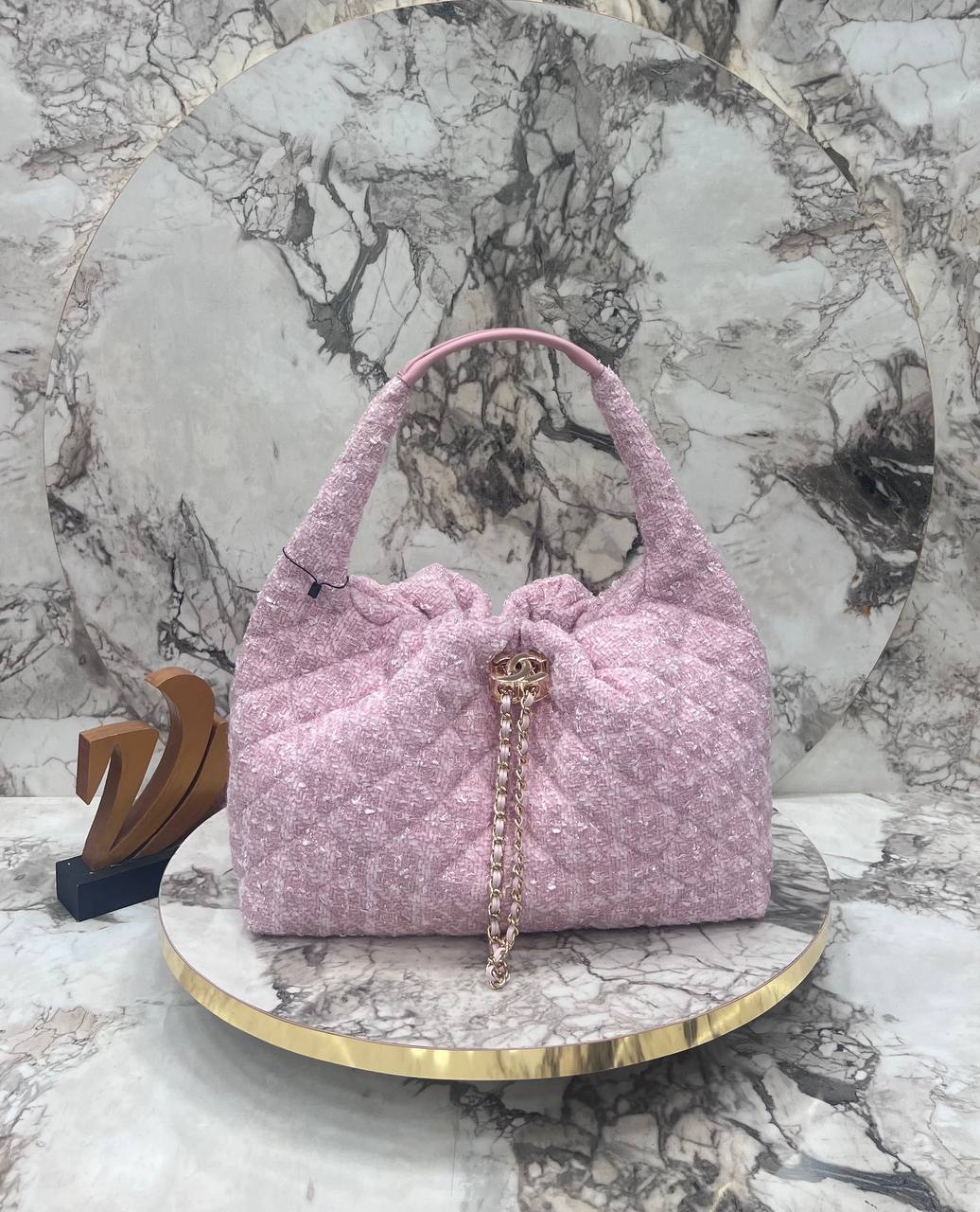 Chanel Hobo Bag Καπιτονέ - Pink