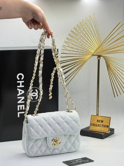 Chanel 1.55 White Bag