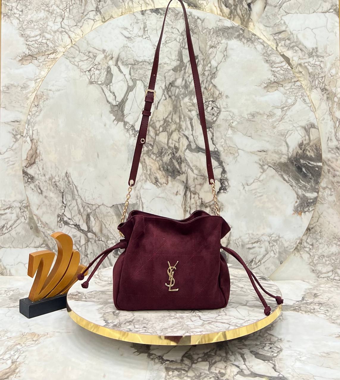 YSL Saint Laurent Jamie Shoulder Pouch – Μπορντό
