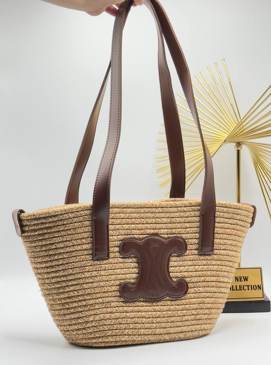 Celine Summer Beach Ψάθινη Καλοκαιρινη Tote Bag