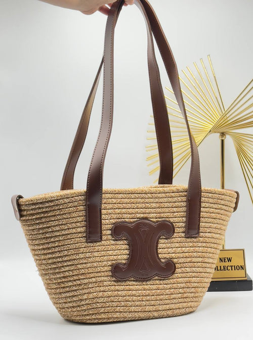 Celine Summer Beach Ψάθινη Καλοκαιρινη Tote Bag