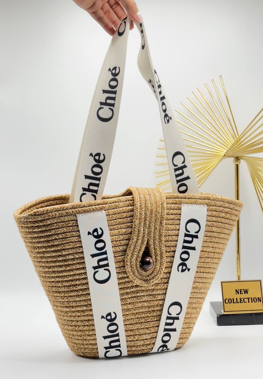 Chloé Summer Beach Ψάθινη Καλοκαιρινη Tote Bag