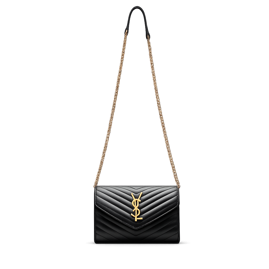 ΥSL Saint Laurent τσάντα με αλυσίδα - Μαύρη