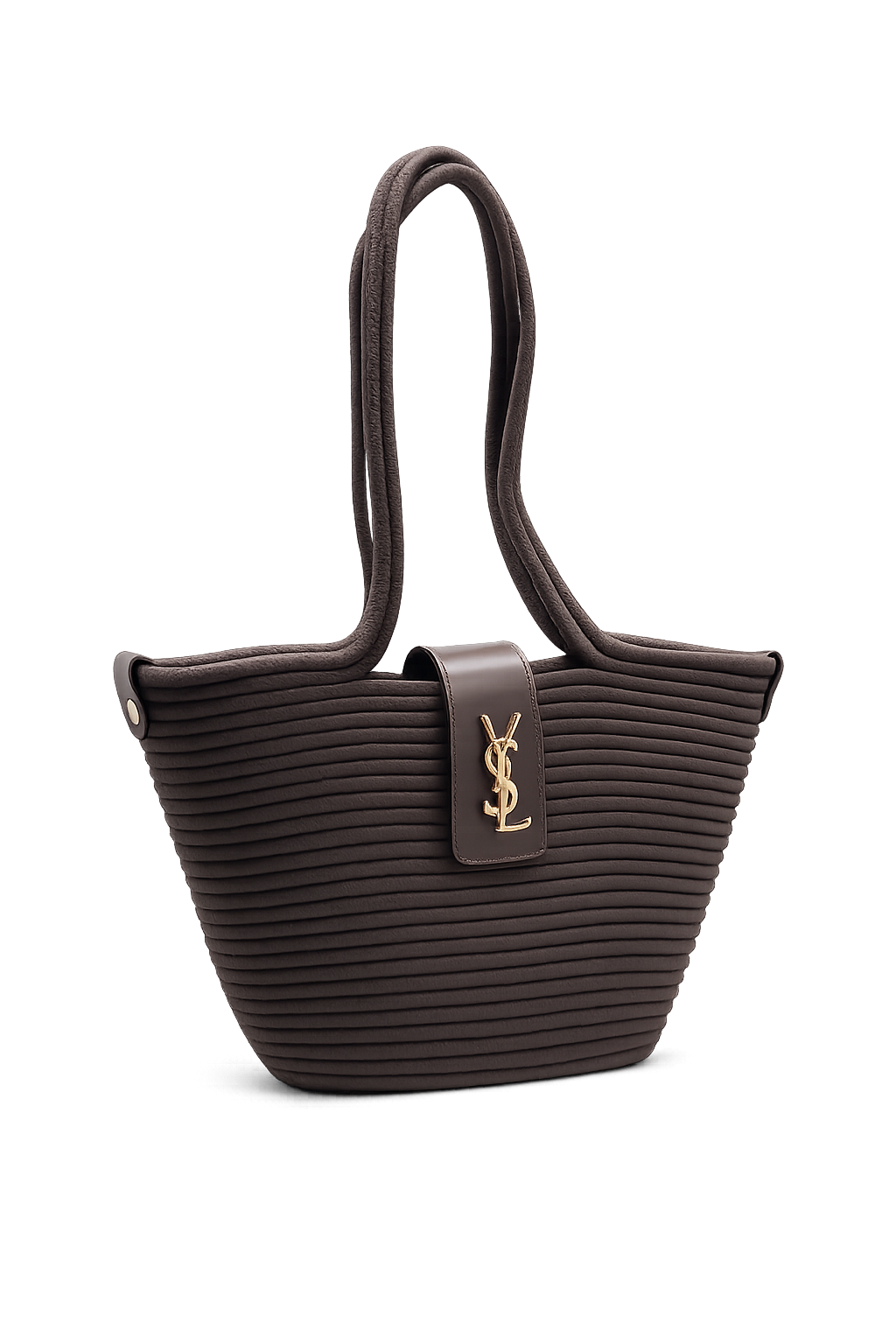 YSL Saint Laurent Ψάθινη Καλοκαιρινη Τσάντα Tote Bag –  Καφέ