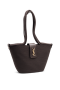 YSL Saint Laurent Ψάθινη Καλοκαιρινη Τσάντα Tote Bag –  Καφέ