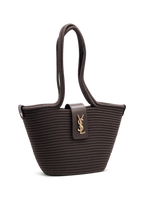 YSL Saint Laurent Ψάθινη Καλοκαιρινη Τσάντα Tote Bag –  Καφέ