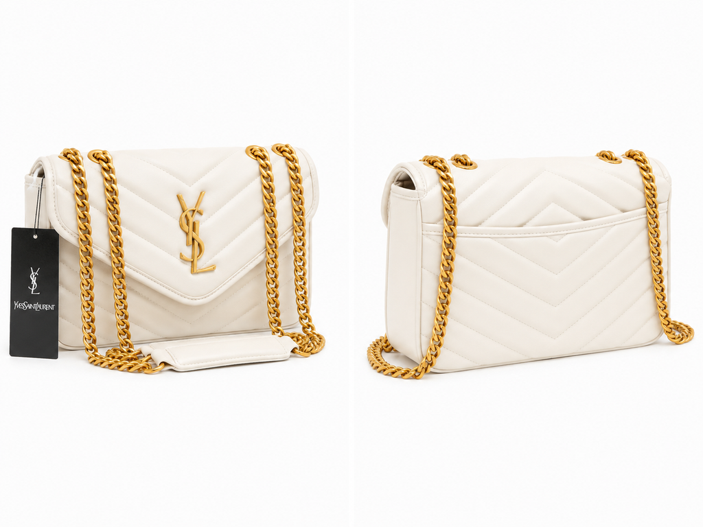 YSL Saint Laurent Loulou Off White Μεσαία