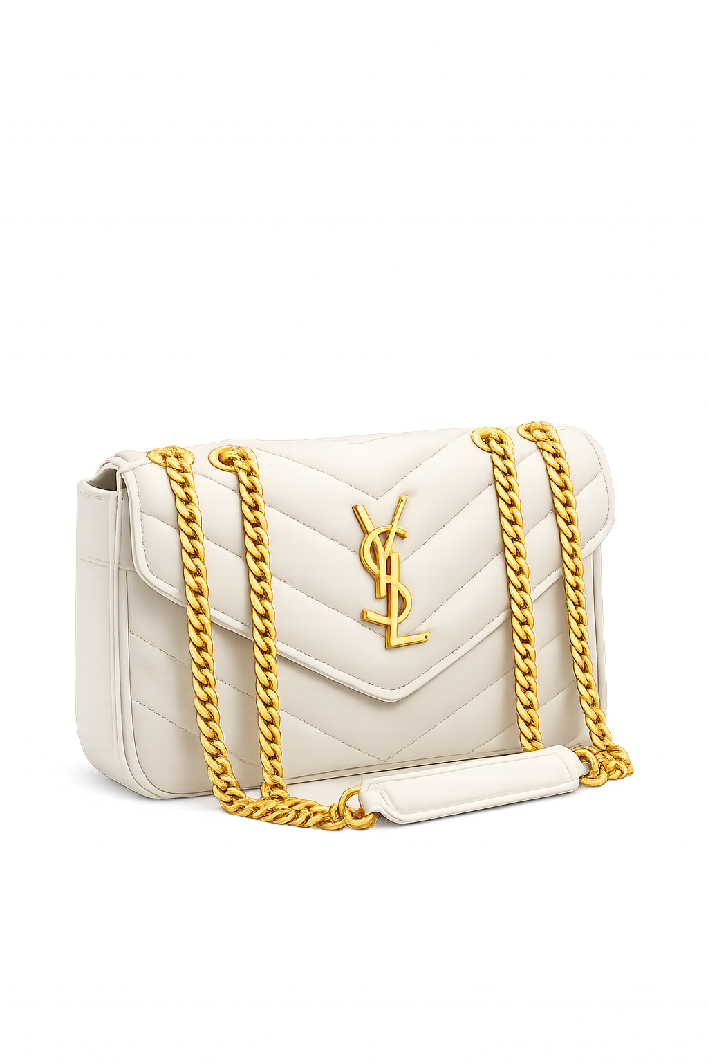 YSL Saint Laurent Loulou Off White Μεσαία
