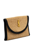 YSL Raffia Clutch Bag Ψάθινος Φάκελος – Natural & Black
