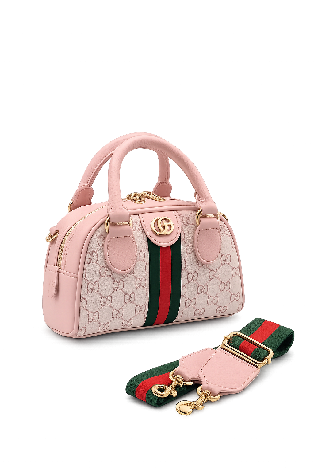Gucci Ophidia Mini Boston Bag Pink