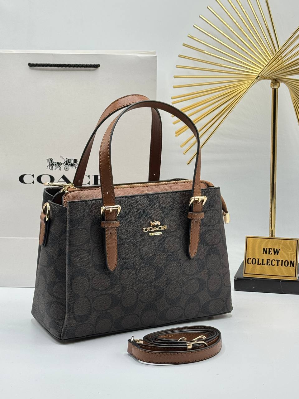 Coach Mollie Tote 25 - Καφέ