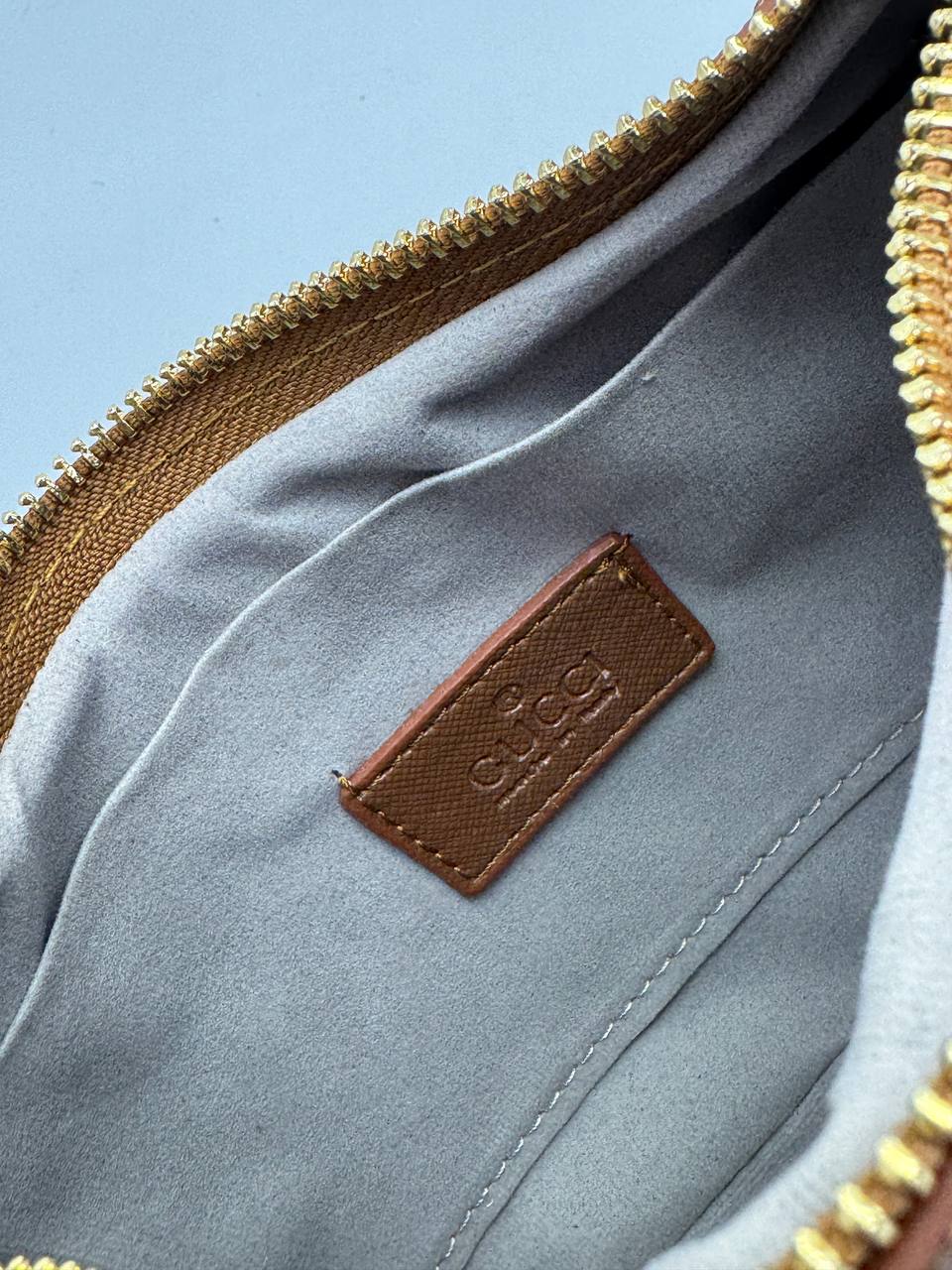 Gucci GG Half Moon Shoulder Bag - Beige