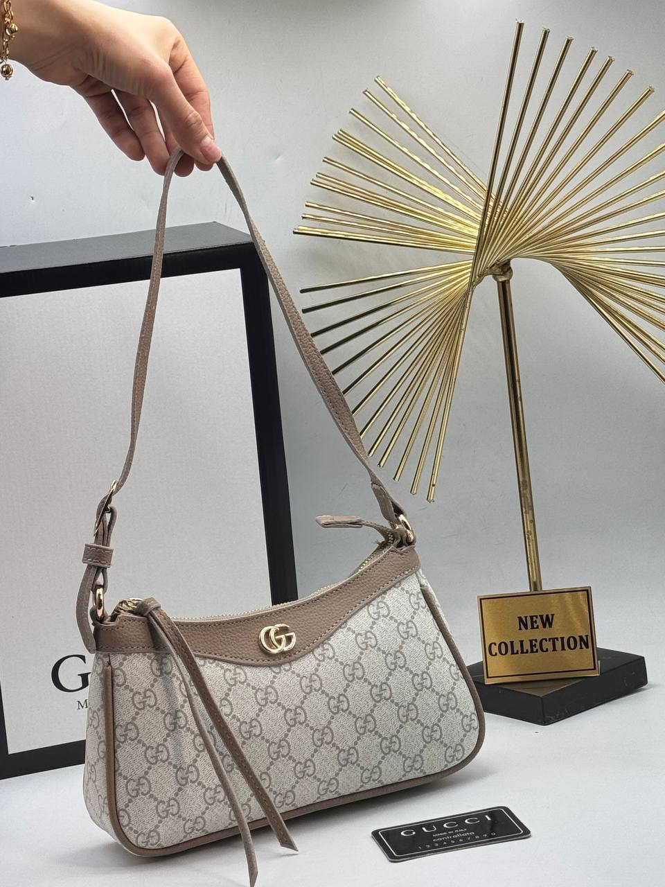 Gucci GG Mini Shoulder Bag - Beige