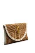 YSL Raffia Clutch Bag Ψάθινος Φάκελος – Natural & White