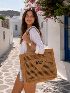 Prada Milano Crochet Tote Bag