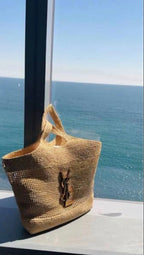 YSL Saint Laurent Icare in Raffia Bag