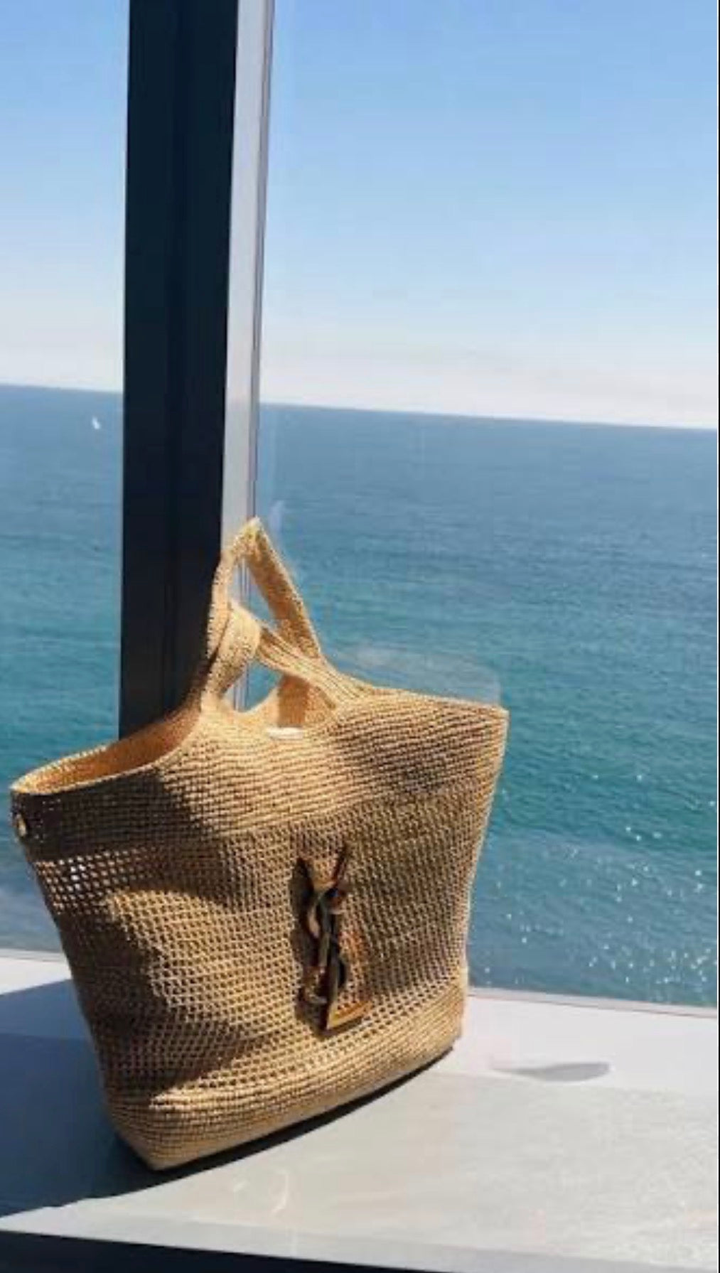 YSL Saint Laurent Icare in Raffia Bag