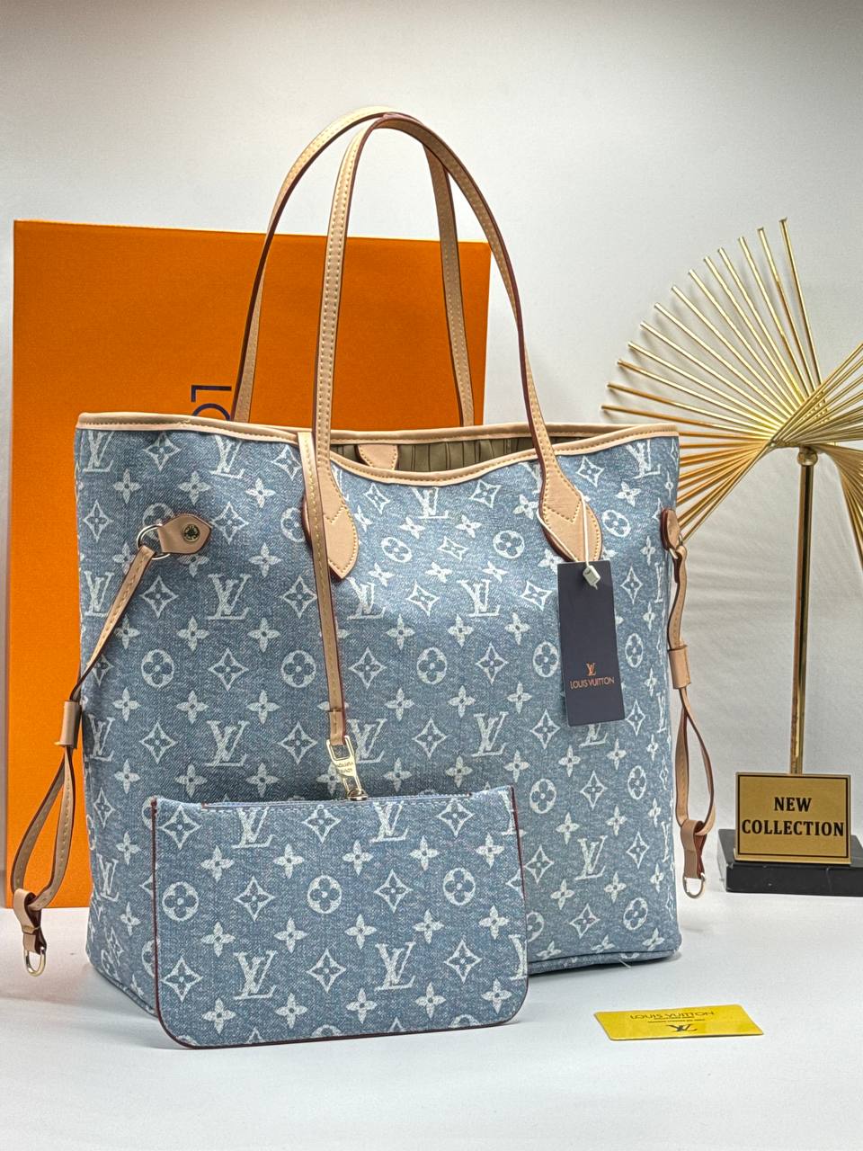 Louis Vuitton Neverfull Tote Bag - Light Jeans