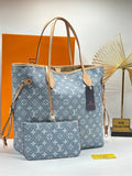 Louis Vuitton Neverfull Tote Bag - Light Jeans