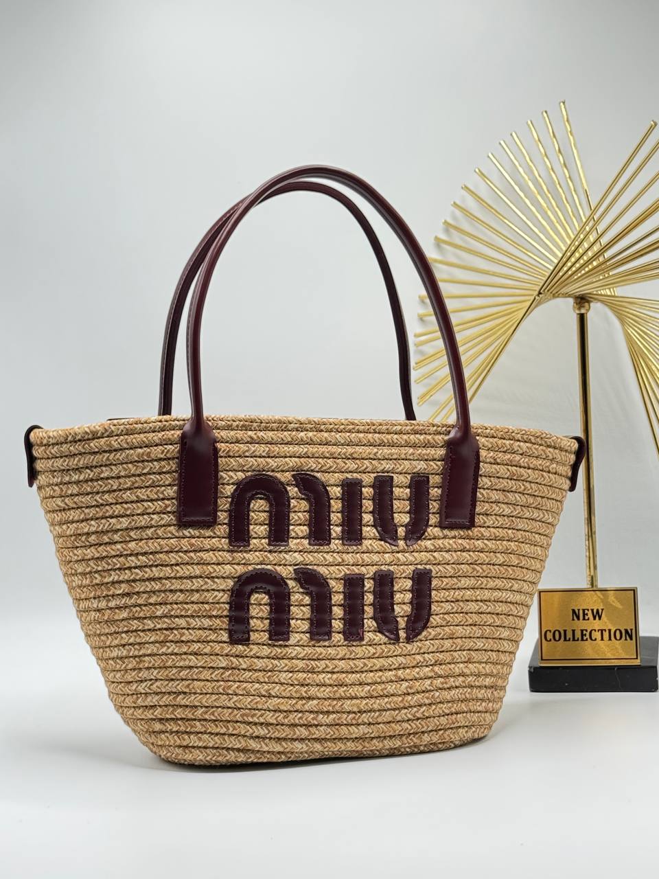 Miu Miu  Ψάθινη Καλοκαιρινη Tote Bag