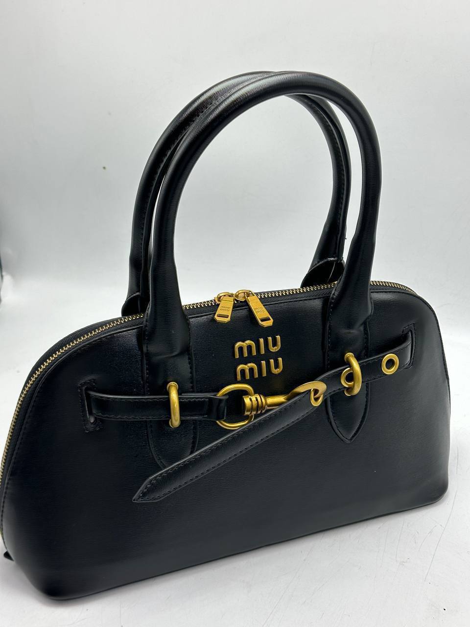 Miu Miu Arcadie Style Structured Bag – Black