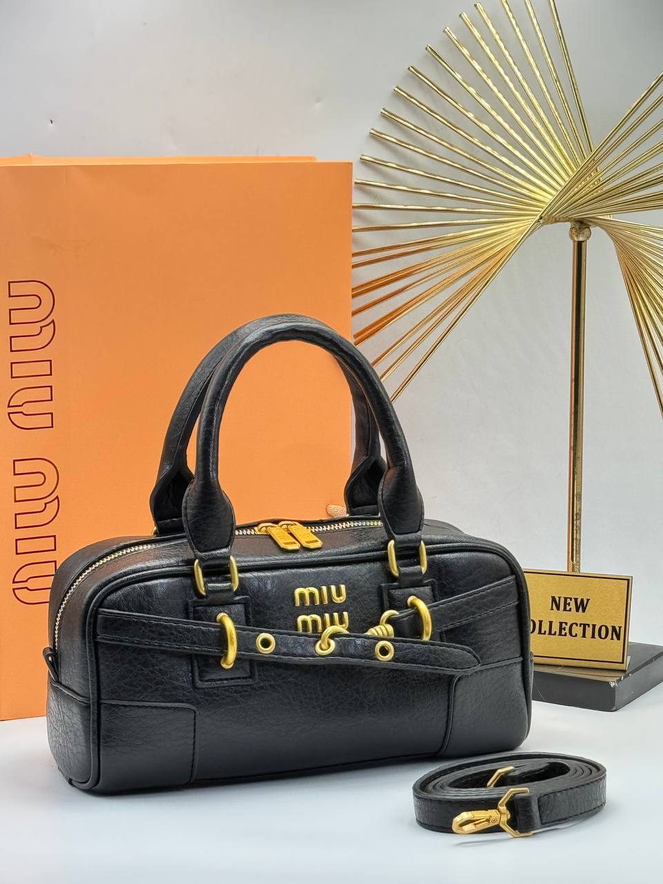 Miu Miu Handbag with Strap – Black