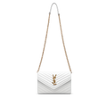 ΥSL Saint Laurent τσάντα με αλυσίδα - Λευκή