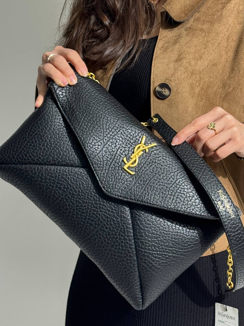 YSL Yves Saint Laurent Cassandre Large Pouch On Chain