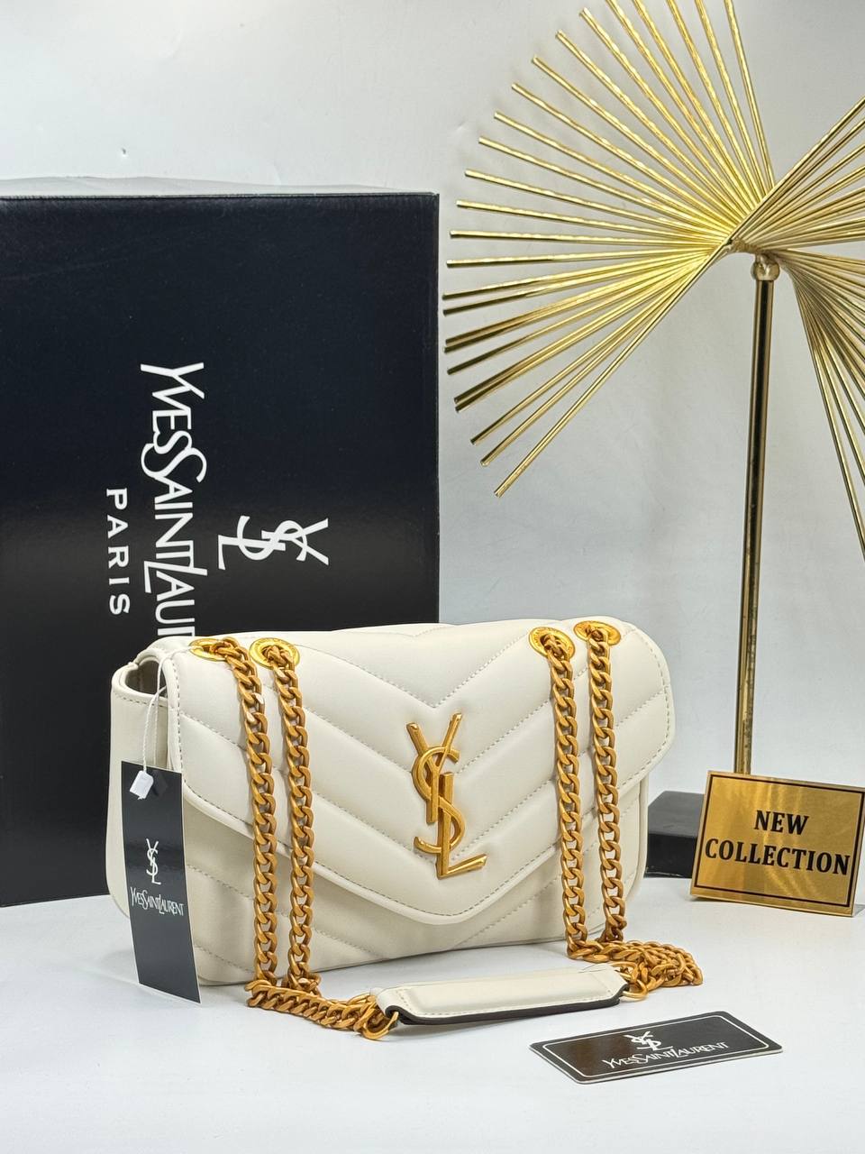YSL Saint Laurent Loulou Off White Μεσαία