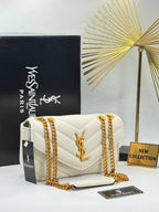 YSL Saint Laurent Loulou Off White Μεσαία