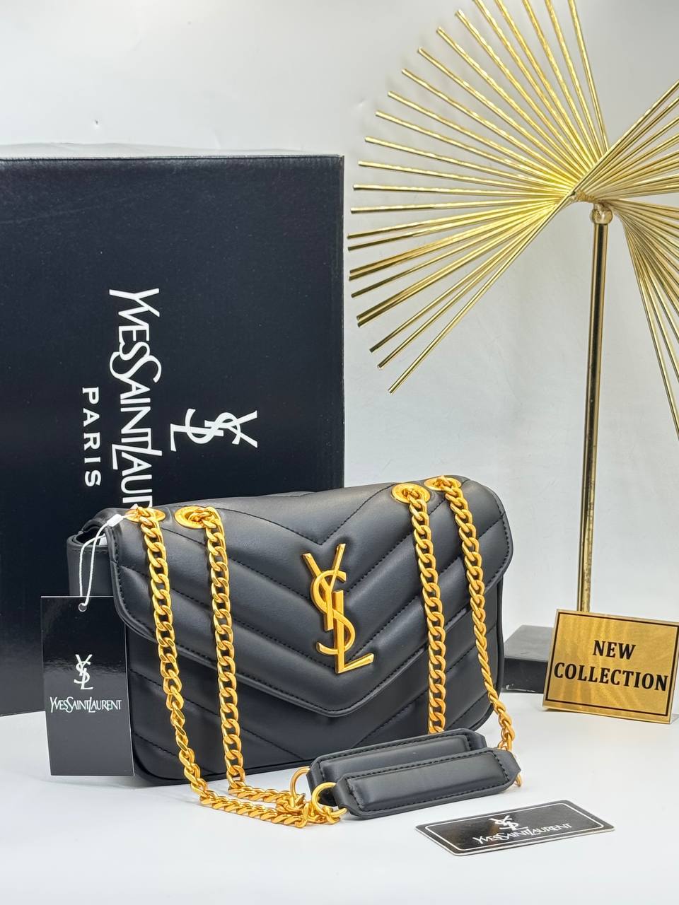 YSL Saint Laurent Loulou Μαύρη Μεσαία