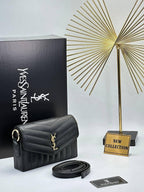 YSL Saint Laurent Mini Chevron Bag – Black