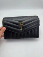 YSL Saint Laurent Mini Chevron Bag – Black