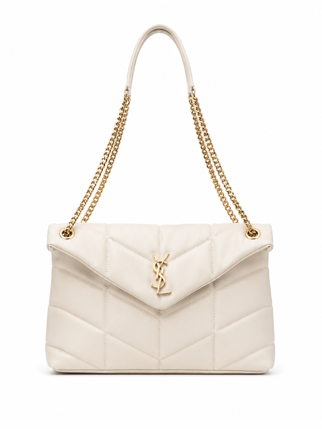 YSL Saint Laurent Saint Laurent Loulou Puffer Off White