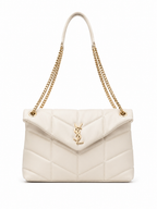 YSL Saint Laurent Saint Laurent Loulou Puffer Off White