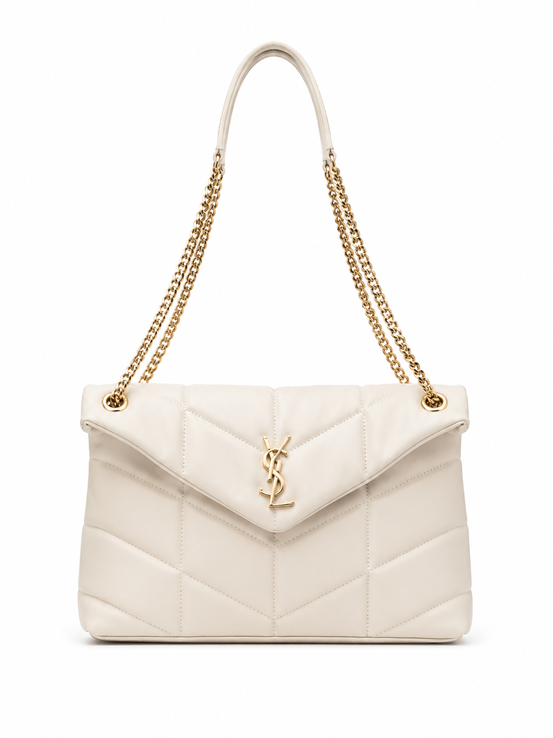 YSL Saint Laurent Saint Laurent Loulou Puffer Off White
