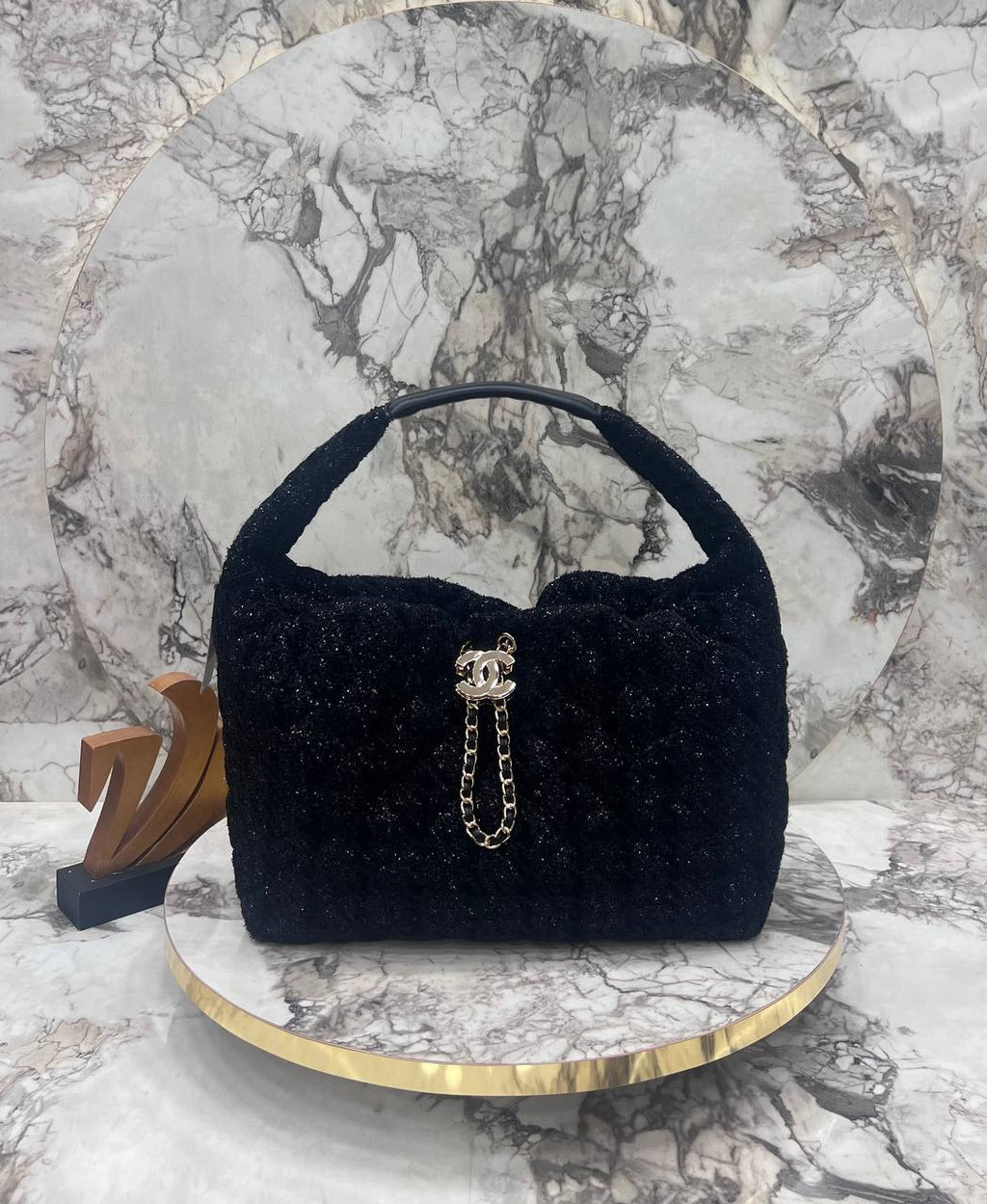 Chanel Hobo Bag Καπιτονέ - Μαύρη