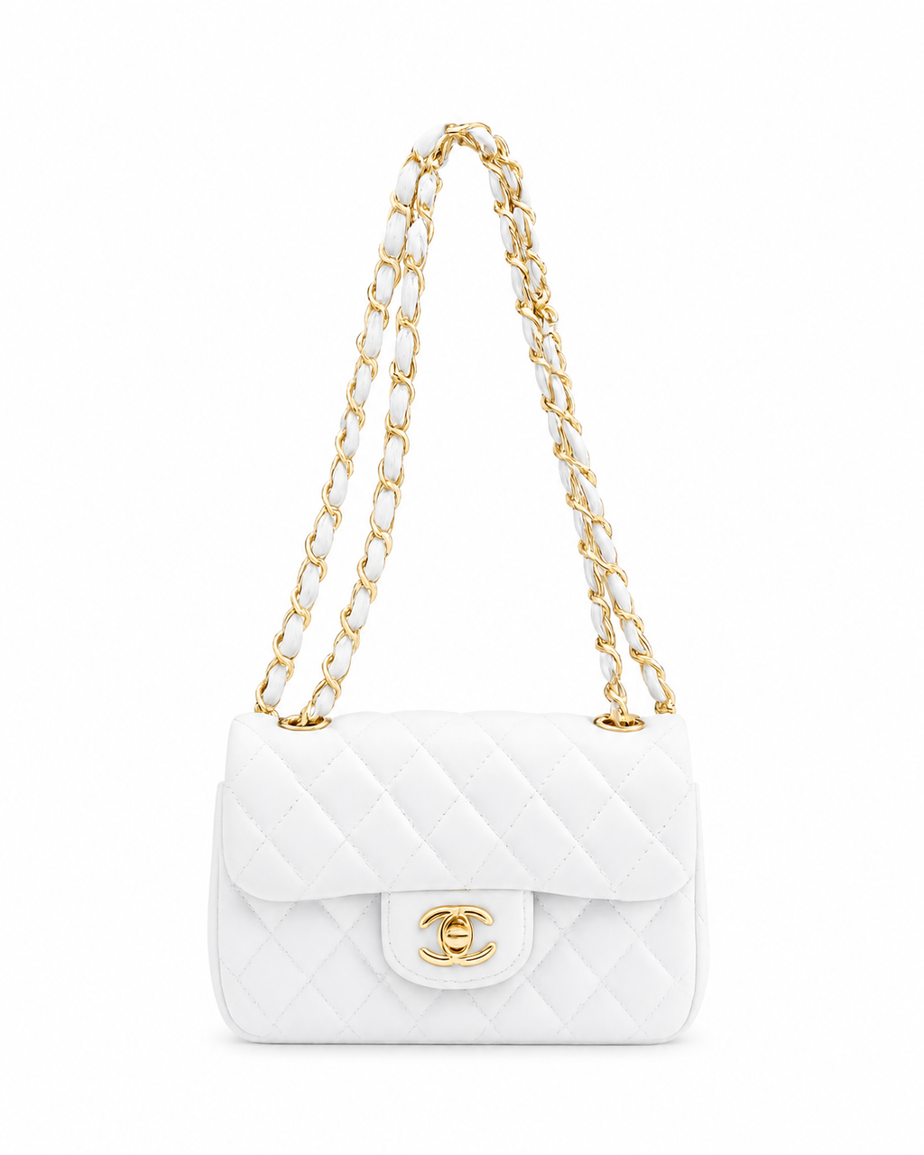 Chanel 1.55 White Bag