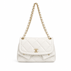 Chanel 25 Maxi Flap Bag White