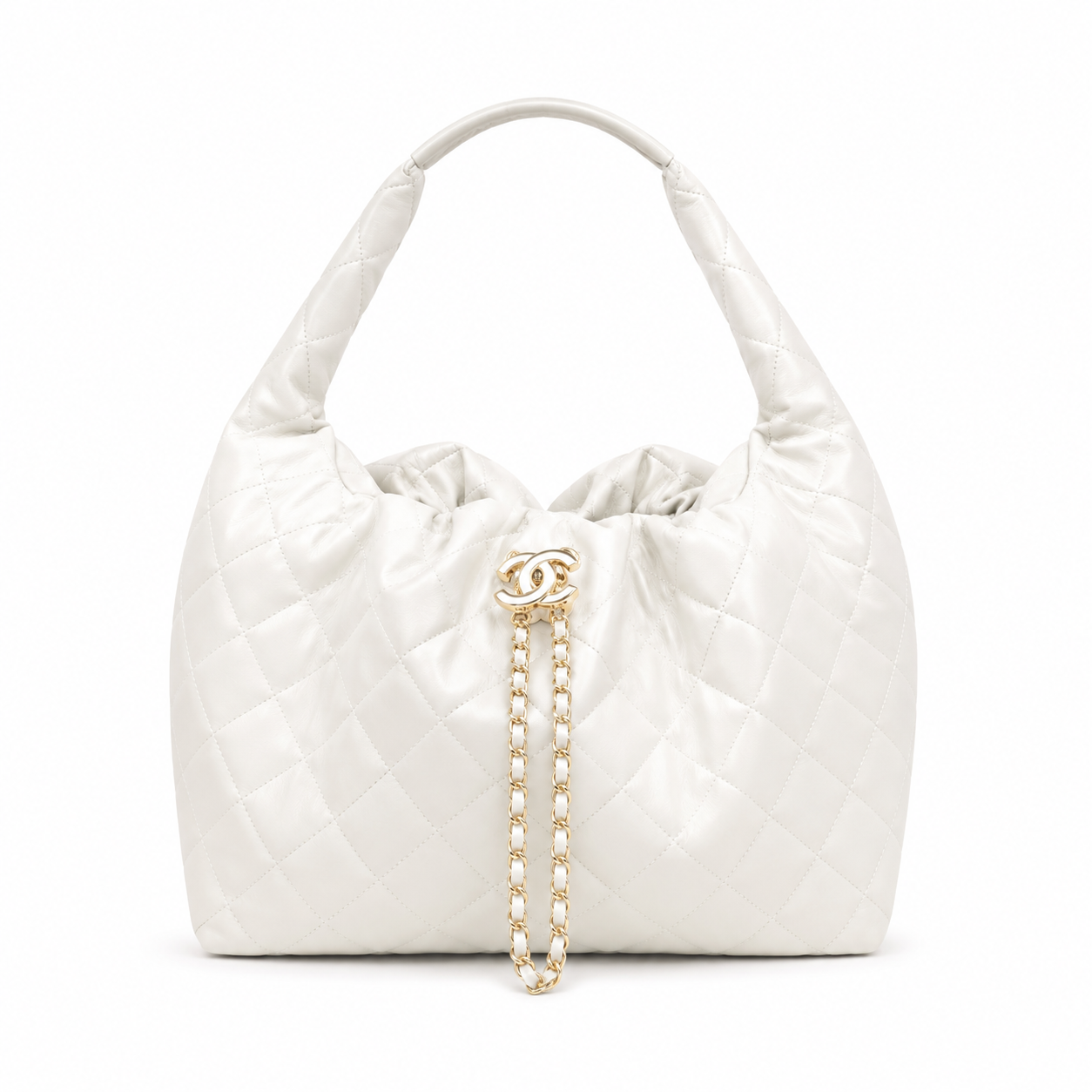 Chanel Hobo Bag Καπιτονέ - Λευκή