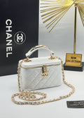 CHANEL Τσάντα Mακιγιάζ με Καθρέφτη White