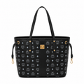 MCM Shopper Bag Visetos Μαύρη