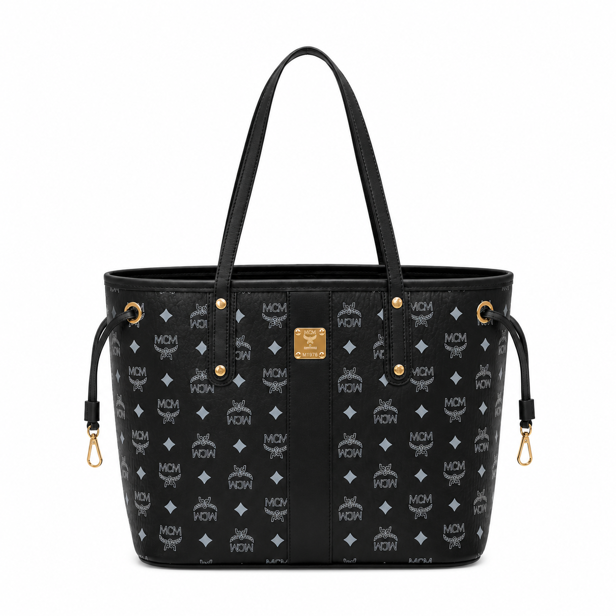 MCM Shopper Bag Visetos Μαύρη