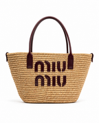 Miu Miu  Ψάθινη Καλοκαιρινη Tote Bag